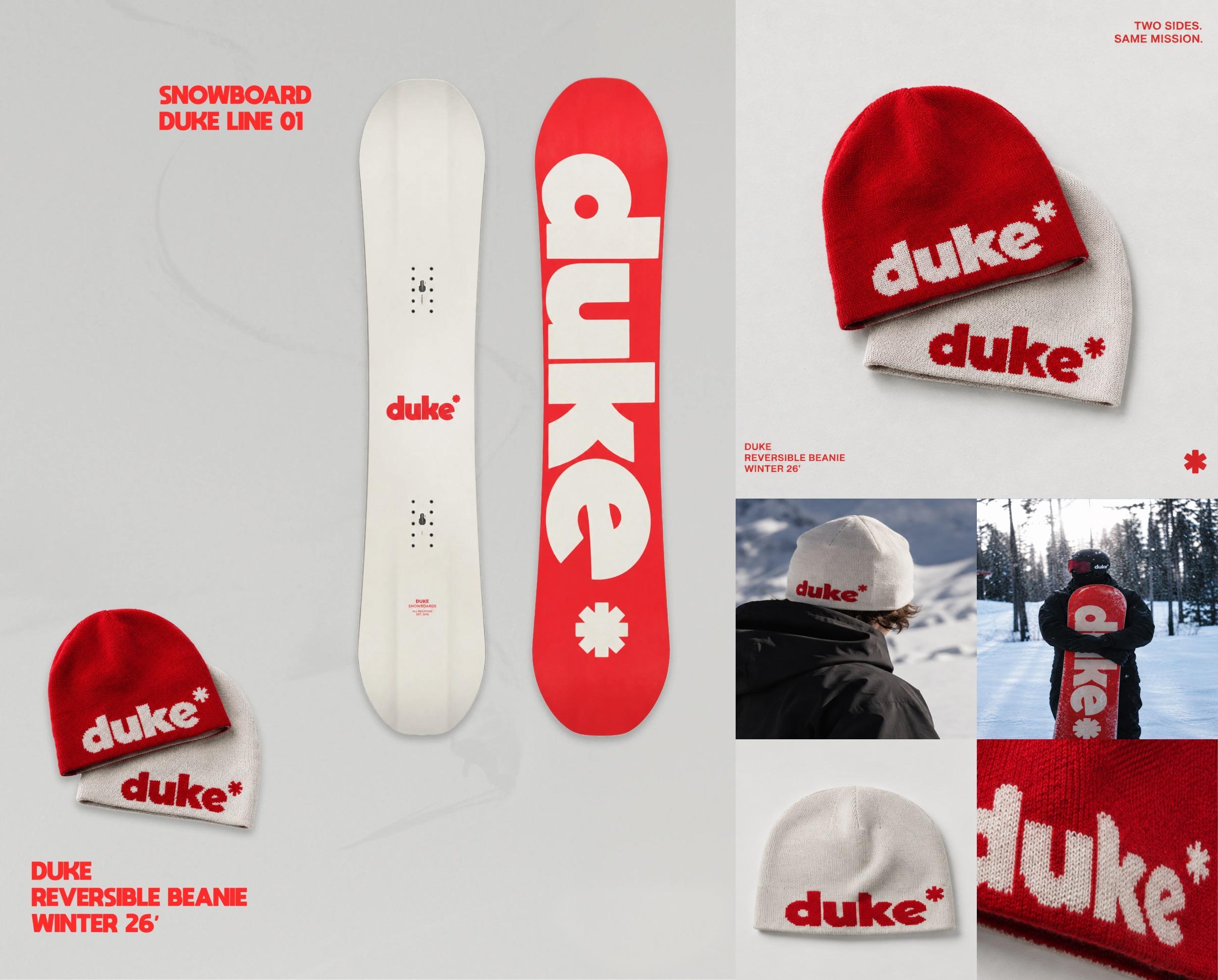 Tabla Duke Line 01 y gorro reversible Winter 26'